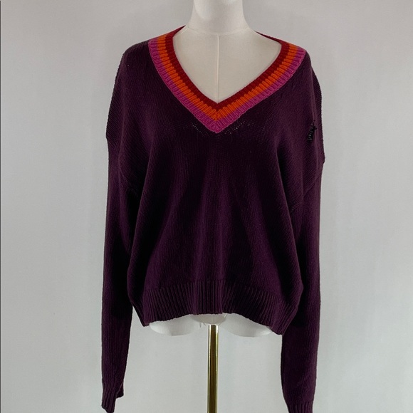 Marine Layer, Slouchy V-Neck Sweater, L - Picture 2 of 10